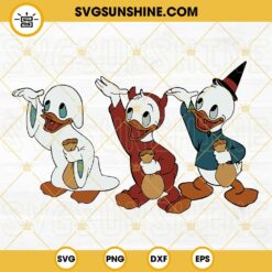 Huey Dewey And Louie Halloween SVG PNG DXF EPS Cut Files For Cricut Silhouette