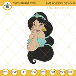 Jasmine Aladdin Princess Embroidery Design File