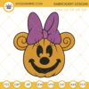 Minnie Pumpkin Embroidery Designs, Disney Pumpkin Halloween Embroidery Design File