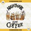 Nightmare Before Christmas Coffee Latte PNG, Halloween Coffee Latte PNG
