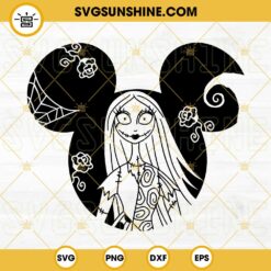 Sally SVG, Mickey Ears SVG, The Nightmare Before Christmas Sally SVG, Halloween SVG Cut File Outline Silhouette