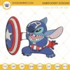 Stitch Captain America Machine Embroidery Design File