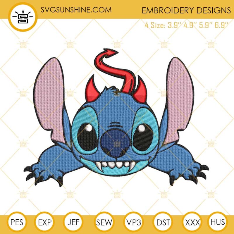 Stitch Halloween Embroidery Design File