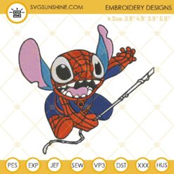 Stitch Spiderman Embroidery Design File
