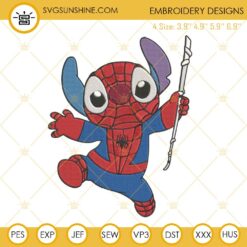 Stitch Spiderman Machine Embroidery Design File
