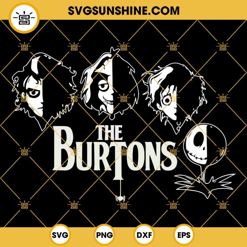 Tim Burton Characters SVG, The Burtons SVG, Jack Skellington SVG ...