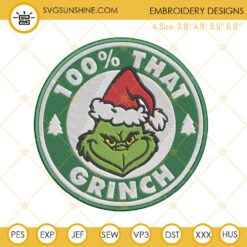 100% That Grinch Embroidery Designs, Grinch Starbucks Embroidery Design File