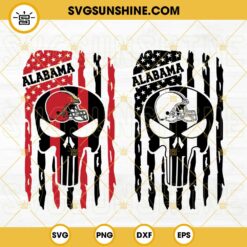 Alabama Football SVG, Alabama USA Flag SVG, Alabama Football Skull SVG PNG DXF EPS Cricut Silhouette