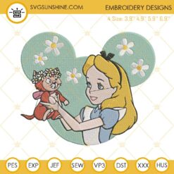 Alice In Wonderland Embroidery Design File