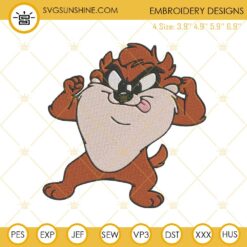 Baby Taz Embroidery Designs, Tasmanian Devil Looney Tunes Embroidery Design File
