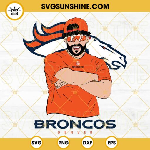 Bad Bunny Denver Broncos SVG DXF EPS PNG Cricut Silhouette Vector Clipart