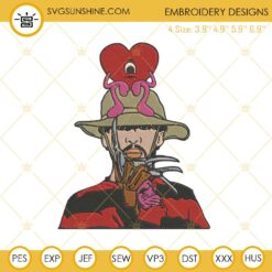 Bad Bunny Freddy Krueger Halloween Machine Embroidery Design File