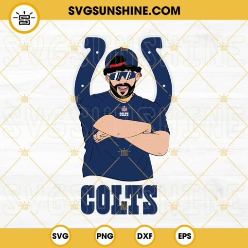 Bad Bunny Indianapolis Colts SVG DXF EPS PNG Cricut Silhouette Vector Clipart