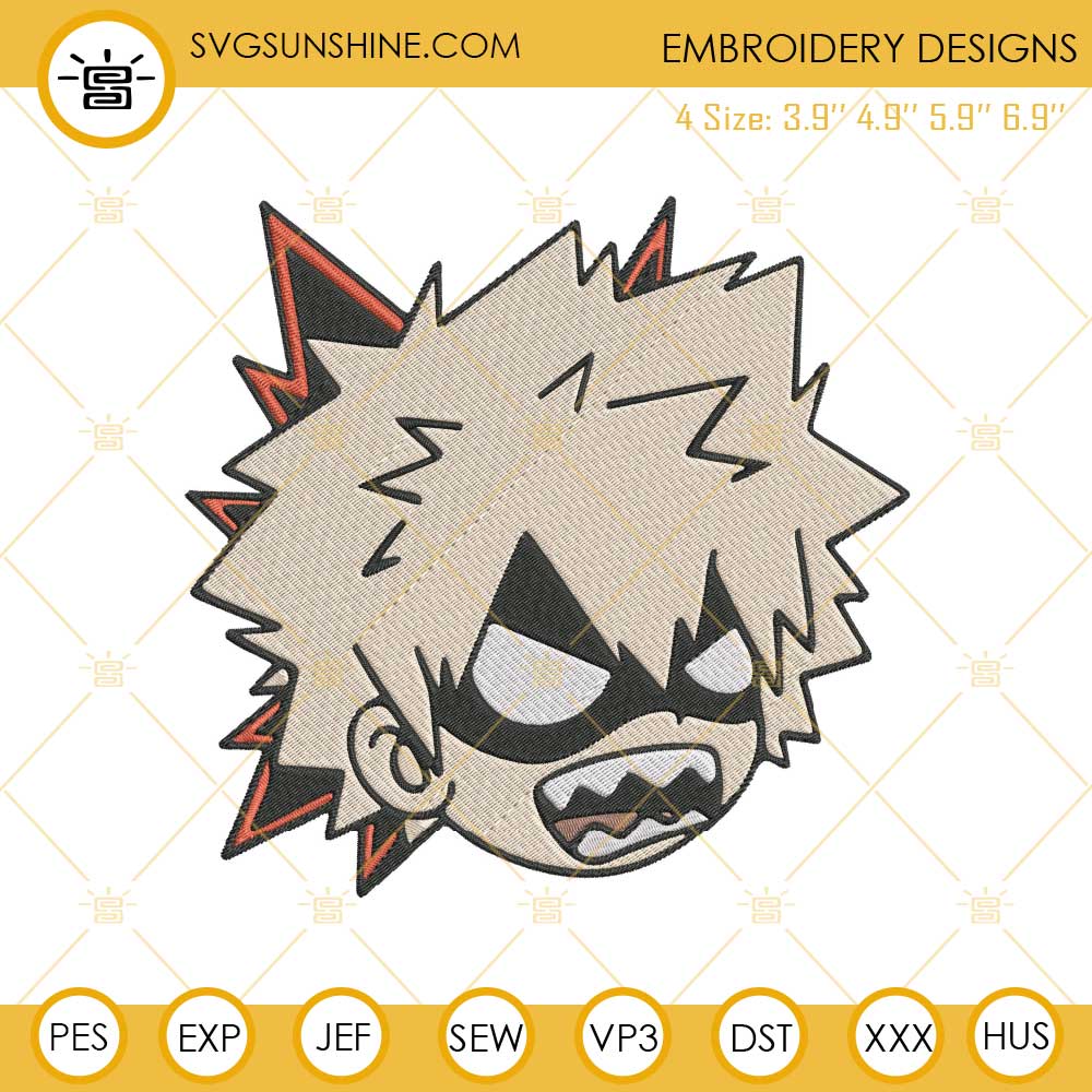 Bakugo katsuki my hero academia embroidery designs kacchan embroidery Bakugo katsuki my hero academia embroidery designs kacchan embroidery