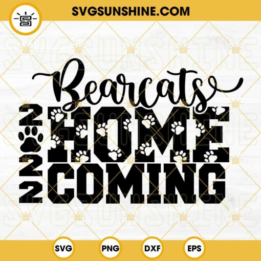 Bearcats Homecoming 2022 SVG, Bearcats SVG, Hoco 2022 Football SVG File For Cricut Silhouette