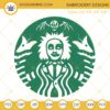 Beetlejuice Starbucks Machine Embroidery Design File