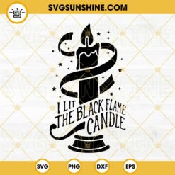 Black Flame Candle SVG PNG DXF EPS Instant Download