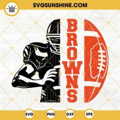 Cleveland Browns Football Mickey SVG, Design For Cricut Silhouette Cut Files Layered, NFL SVG, Browns SVG