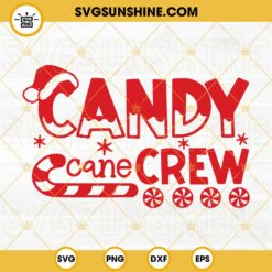 Candy Cane Crew SVG, Merry Christmas SVG, Candy Cane SVG, Girls Boys Kids Toddler Christmas Shirt SVG