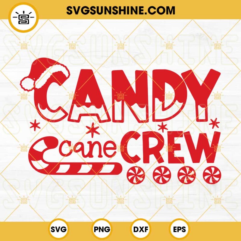 Candy Cane Crew SVG, Merry Christmas SVG, Candy Cane SVG, Girls Boys