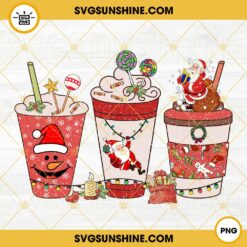 Christmas Coffee Latte SVG PNG DXF EPS Cut Files Vector Clipart