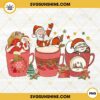 Christmas Coffee PNG, Christmas Santa Drink PNG, Santa Claus Coffee Latte PNG