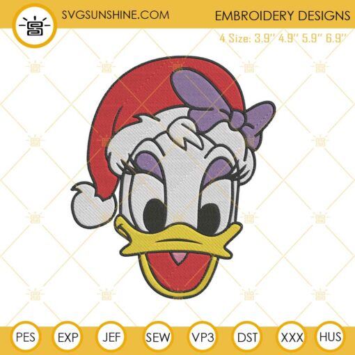 Christmas Daisy Duck Machine Embroidery Design File