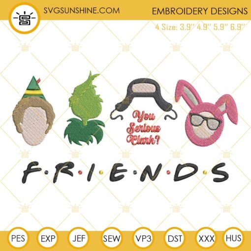Christmas Friends Embroidery Design File
