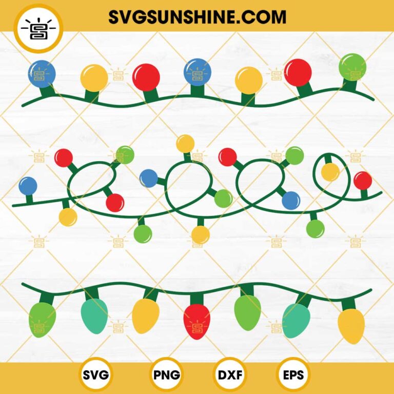 Mickey Head Christmas Lights SVG, Mickey Mouse Christmas SVG, Christmas