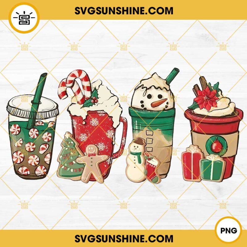 Christmas Coffee Latte PNG Designs Silhouette Vector Clipart