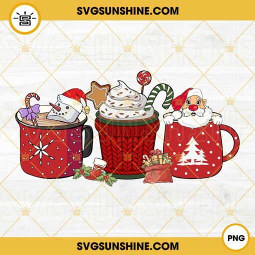 Christmas Drink Iced Coffee Tea Latte PNG, Santa Claus Coffee PNG, Christmas Candy Latte PNG, Christmas Drink PNG