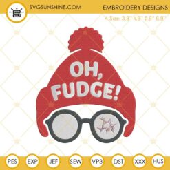 Christmas Oh Fudge Machine Embroidery Design File