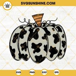 Cowhide Pumpkin SVG DXF EPS PNG Designs Silhouette Vector Clipart
