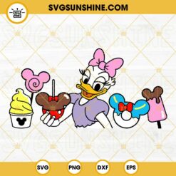 Daisy Duck Disneyland Snacks SVG PNG DXF EPS Cricut Silhouette Vector Clipart