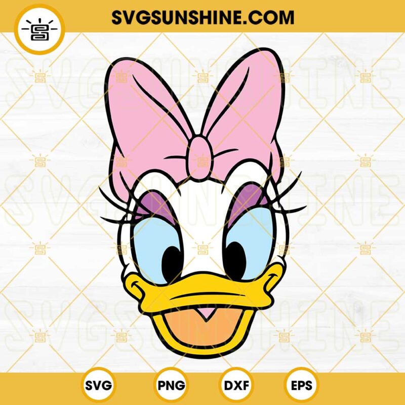 Daisy Duck Face SVG PNG Designs Silhouette Vector Clipart