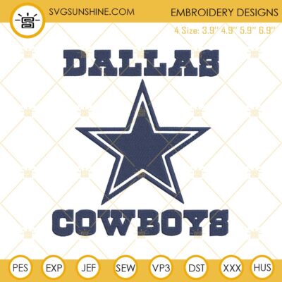 Dallas Cowboys Embroidery Designs