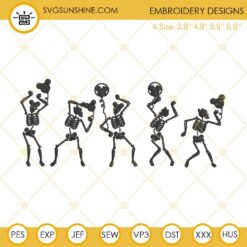 Dancing Skeletons Embroidery Design File