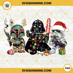 Darth Vader Stormtroopers Christmas PNG, Star Wars Christmas PNG Digital Download