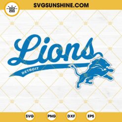 Detroit Lions SVG DXF EPS PNG Designs Silhouette Vector Clipart