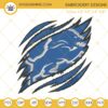 Detroit Lions Ripped Claw Machine Embroidery Design File