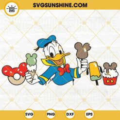 Donald Duck Snacks SVG PNG DXF EPS Cricut Silhouette Vector Clipart