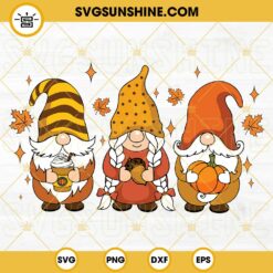 Fall Gnomes SVG, Fall Autumn Gnome Pumpkin SVG, Gnomes Thanksgiving SVG, Autumn Leaves SVG, Gnomes SVG