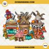 Farm Animals Coffee Latte PNG, Cow Pig Chicken Goat PNG, Fall Pumpkin Animals Coffee Drink PNG