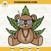 Gangsta Bear Smoking Weed SVG, Marijuana Bear SVG, Cannabis Bear SVG Cut File Silhouette