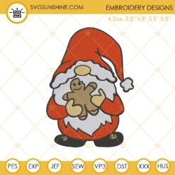 Gnome Santa Christmas Embroidery Design File