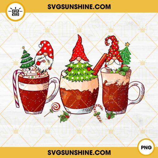 Gnomes Christmas Coffee PNG, Gnome Christmas PNG, Christmas Tree PNG, Christmas Drink PNG