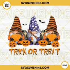 Gnomies Trick Or Treat PNG, Gnomes Pumpkin Halloween PNG Digital Download