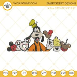Goofy Disneyland Snacks Machine Embroidery Design File