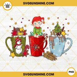Green Goblin Christmas Coffee PNG, Elf Christmas PNG, Snowman Christmas Drink PNG