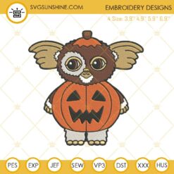Gremlins Gizmo Pumpkin Halloween Machine Embroidery Design File